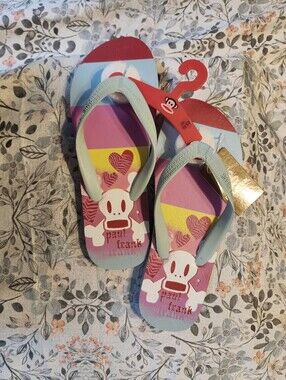 Paul Frank Pink, Aqua & Yellow Women's Flip Flop Sandals